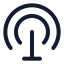 Internetantenna icon with stroke rounded style