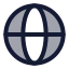 Internet icon with duotone rounded style