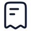 Invoice icon with stroke rounded style