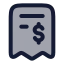 Invoice icon with duotone rounded style