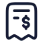 Invoice icon with stroke rounded style