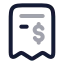 Invoice icon with twotone rounded style