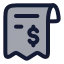 Invoice icon with duotone rounded style