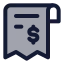 Invoice icon with duotone standard style