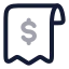 Invoice icon with twotone rounded style