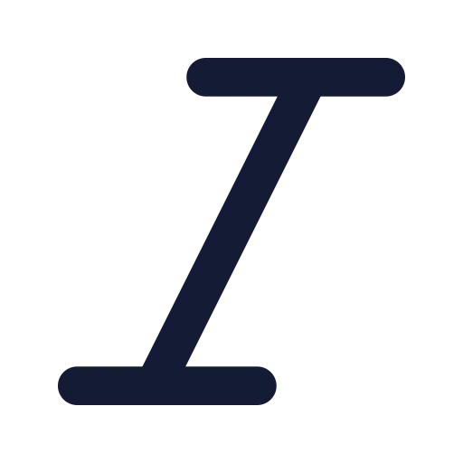 Italic Icon in Solid Rounded style