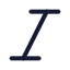 Italic icon with stroke rounded style