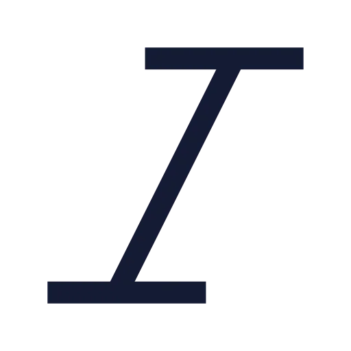 Italic Icon in Stroke Sharp style