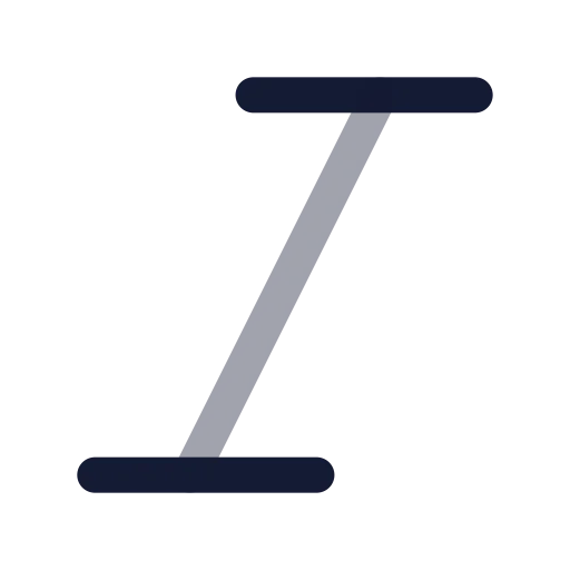 Italic Icon in Twotone Rounded style
