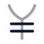 Japaneseyen icon with duotone rounded style