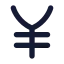 Japaneseyen icon with solid rounded style