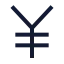 Japaneseyen icon with stroke sharp style