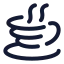Java icon with stroke rounded style