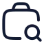 Jobsearch icon with stroke rounded style
