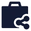Jobshare icon with solid sharp style