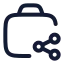 Jobshare icon with stroke rounded style