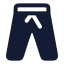 Joggerpants icon with solid rounded style