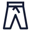 Joggerpants icon with stroke sharp style