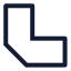 Joinbevel icon with stroke sharp style