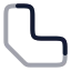 Joinbevel icon with twotone rounded style