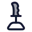 Joystick icon with duotone rounded style