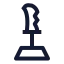 Joystick icon with stroke sharp style