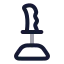Joystick icon with twotone rounded style