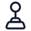 Joystick icon with stroke rounded style