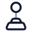 Joystick icon with twotone rounded style