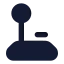 Joystick icon with solid rounded style
