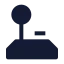 Joystick icon with solid sharp style