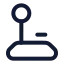 Joystick icon with stroke rounded style