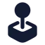 Joystick icon with solid rounded style