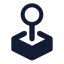 Joystick icon with solid standard style
