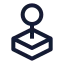 Joystick icon with stroke sharp style