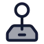 Joystick icon with duotone standard style