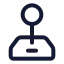 Joystick icon with stroke standard style