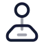 Joystick icon with twotone rounded style