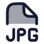 Jpg icon with duotone rounded style