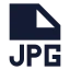Jpg icon with solid sharp style