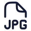 Jpg icon with stroke rounded style