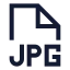 Jpg icon with stroke sharp style