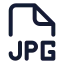 Jpg icon with stroke standard style