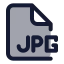 Jpg icon with duotone standard style