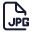Jpg icon with stroke standard style