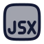 Jsx icon with duotone rounded style