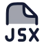 Jsx icon with duotone rounded style