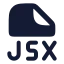Jsx icon with solid rounded style