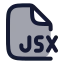 Jsx icon with duotone rounded style