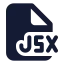 Jsx icon with solid standard style